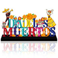 Dia De Los Muertos Wooden Table Sign - Colorful Day of the Dead Decor