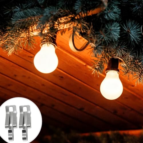 30 Pack Outdoor Christmas & Halloween Light Clips Metal Gutter Hooks