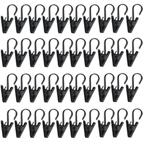 Steel Curtain Light Hooks with Clips for Hanging Decor and Camping