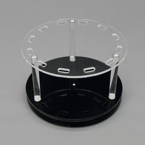 12 Holes Rotatable Acrylic Tweezers Holder, Grafting Eyelash Makeup Tweezer Stand Display Extensions Organizer Individual Training Tools (Black)
