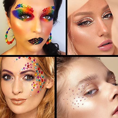 Colorful Rhinestone Nail Art Kit with Glue & Tools - Variation A-01-Mixed AB & Clear