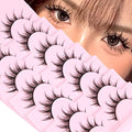 Natural Manga Style False Eyelashes - Anime Wispy 3D Mink Lashes, Reusable Pack, Eydevro