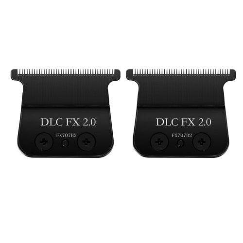 2PCS Replacement Trimmer Blades Compatible with BaBylissPRO FX787 & FX726 Trimmer,FX707Z DLC 2.0 Trimmer Blades Compatible with BaByliss Barberology Trimmer Blades,Black
