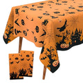 Halloween 2 Pcs Plastic Tablecloths - Waterproof Rectangle Party Cover