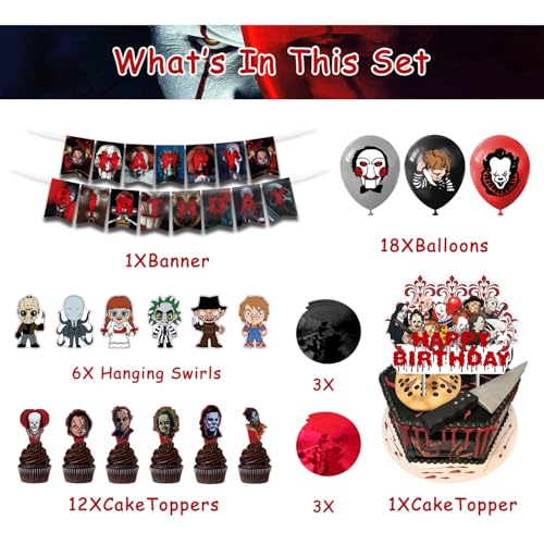 Halloween Horror Movie Character Party Decorations Kit - Kbtz-3