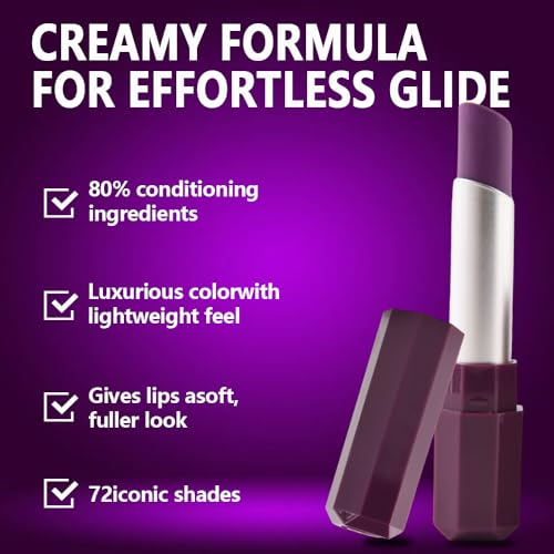 Dark Plum Purple Matte Lipstick - Lip & Face Paint Stick, Variation 09
