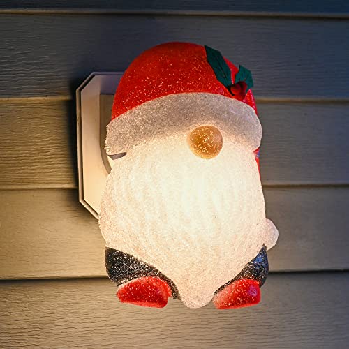 Santa Gnome Porch Light Cover Set - 11-Inch Christmas Holiday Decor, 2 Pack