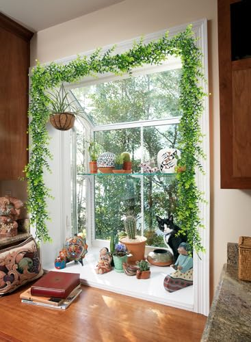 Artificial Eucalyptus Garland - Fake Greenery Vine for Home & Event Decor - 5.8 Ft, Pack of 3, Variation: Eucalyptus