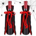 Vampire Halloween Wine Bottle Cover - 2pcs Dracula Party Decor, Ghost Festival Table Ornament