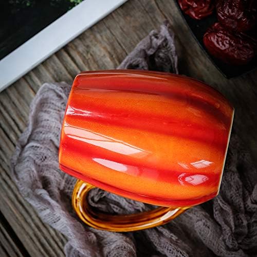 2pcs Pumpkin Ceramic Mug Set - 12 Ounce Cartoon Halloween Tea Coffee Cups