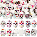 Colorful Day of The Dead Skulls Decorations - Mini Altar Sugar Skulls, 60 Pieces