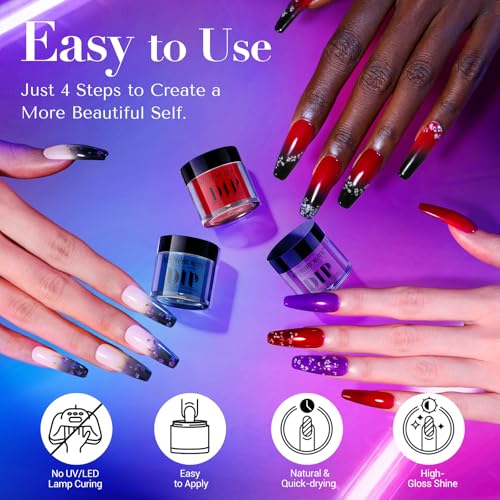 AzureBeauty Jelly Glow Dip Powder Nail Kit - A-Jelly Glow Variation