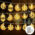 Ramadan Decorations String Lights 13FT 20 LED USB/Battery Operated 8 Modes Warm White