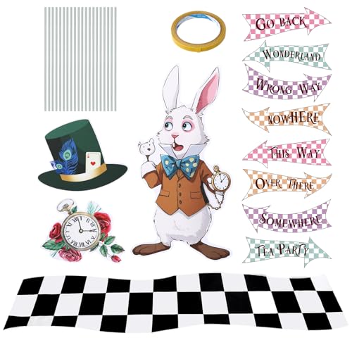 Halloween Wonderland Party Decorations with 118-inch Aisle Runner and Signs