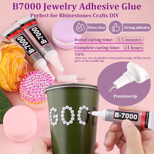 White Resin Rhinestones 25,000pcs Craft Gems with Glue - Large Pack & Accessories