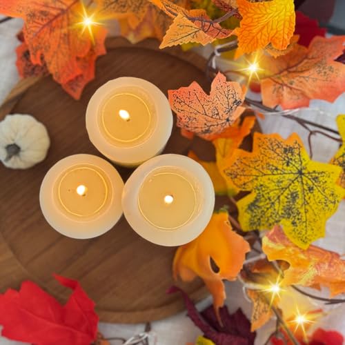 41.3 Ft Fall Leaf Garland with Lights, Autumn Maple Vines for Thanksgiving & Wedding Decor
