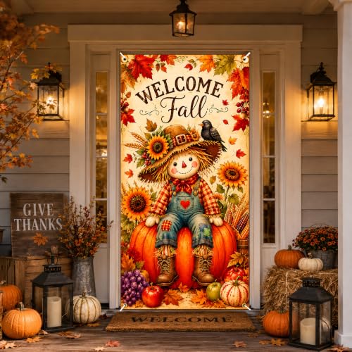 Thanksgiving Door Cover Decoration 71 x 35 Inches - Style C