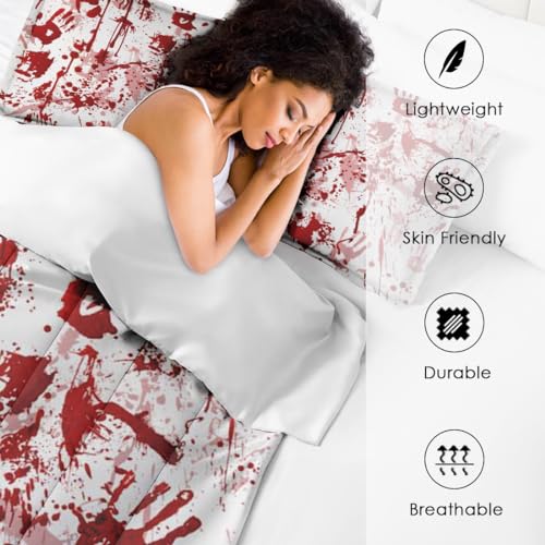 Halloween Horror Red Queen Comforter Set - 3 Pieces, Bedroom Decor