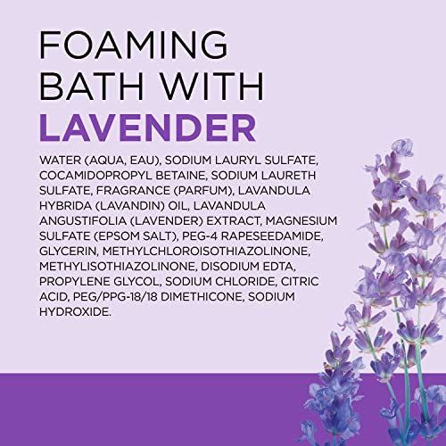 Foaming Bath with Epsom Salt and Lavender for Relaxation 34oz