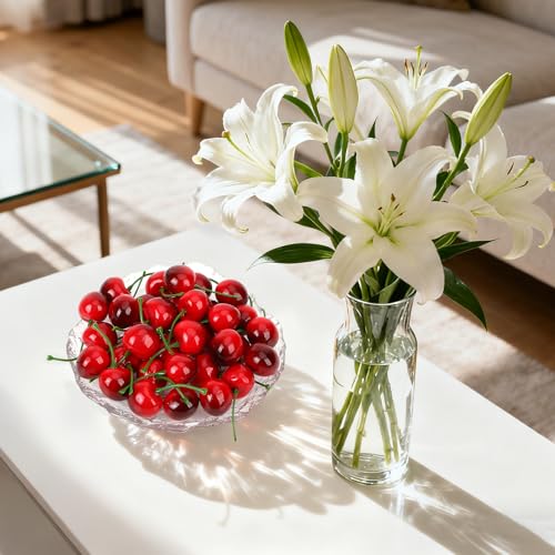 Artificial Cherries for Home Decor - 120 Pcs Foam Cherry Style