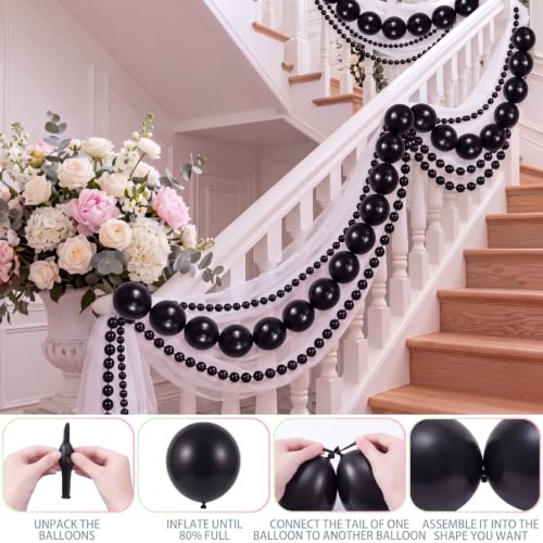 Halloween Black Pearl Balloon Garland Arch Decoration - Variation of THIS listing
