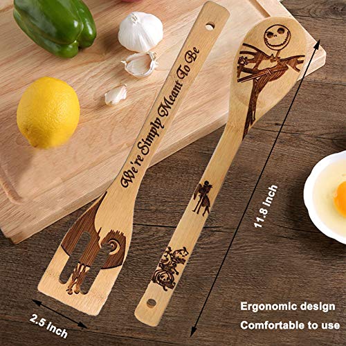 Jack Skellington Wooden Cooking Spoons Set - 5 Piece Kitchen Utensils Gift