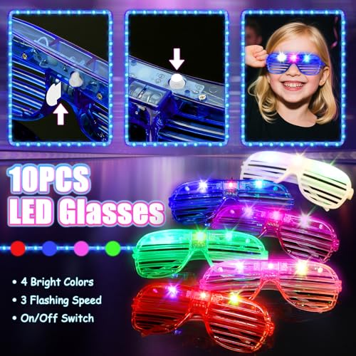 269PCS Glow in the Dark Party Supplies Kit for Kids & Adults - Neon Party Favors