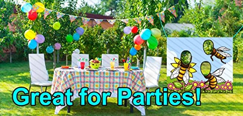 Bee Themed Hole in Face Cutout Banner for Party Decorations 36x42 Inch