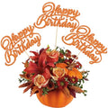 Ephlyn 12Pcs Happy Birthday Centerpiece Sticks Orange Party Decorations