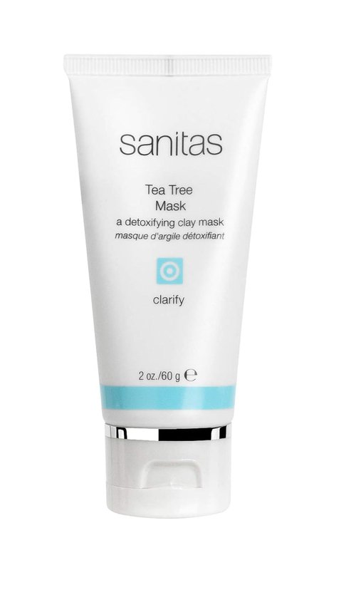 Sanitas Skincare Tea Tree Mask - Purifying Detox Clay Treatment with Salicylic Acid | 2 Ounces