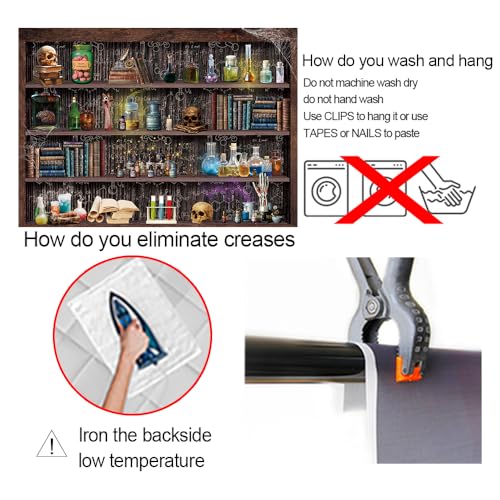 7x5FT Halloween Mad Scientist Laboratory Backdrop - Spooky Science Theme Vinyl Photo Wall