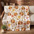 Thanksgiving Turkey Throw Blanket - Fall Pumpkin Cozy Decor 40x50 Inches - Variation of THIS listing