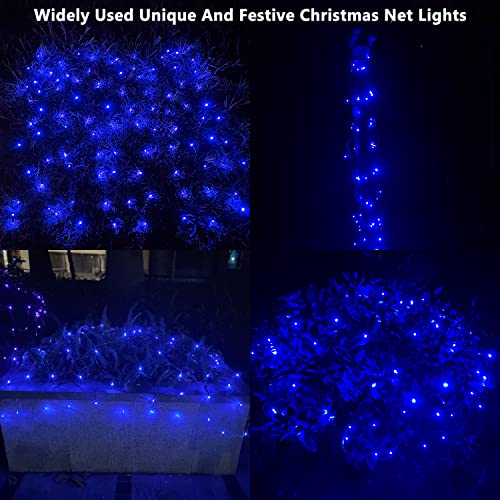 Blue LED Christmas Net Lights 5ft x 5ft Outdoor Indoor Holiday Decor Connectable