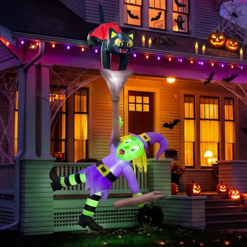 12FT Halloween Inflatable Decorations Outdoor Yard Blow Ups with LED Lights