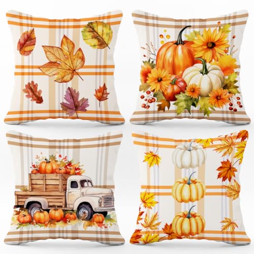 Thanksgiving Pillow Cases Set - Fall Decor Gift for Her & Kids - Thanksgiving 3