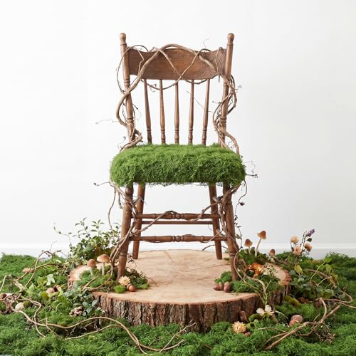 Artificial Moss Table Runner - Halloween Enchanted Party Decor, Green, 8ft - Zeyune