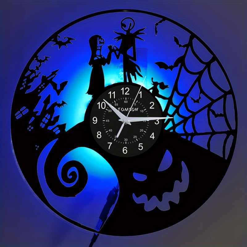 12 Inch Vinyl Record Wall Clock with LED Backlighting - Unique Home Decor Gift