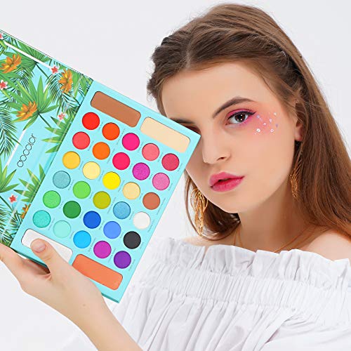 Colorful Eyeshadow Palette with 34 Shades - Waterproof, Matte & Shimmer Makeup