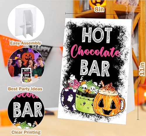 Halloween Fall Home Decor Sign for Parties - 8x11 Tabletop Sign with Holder