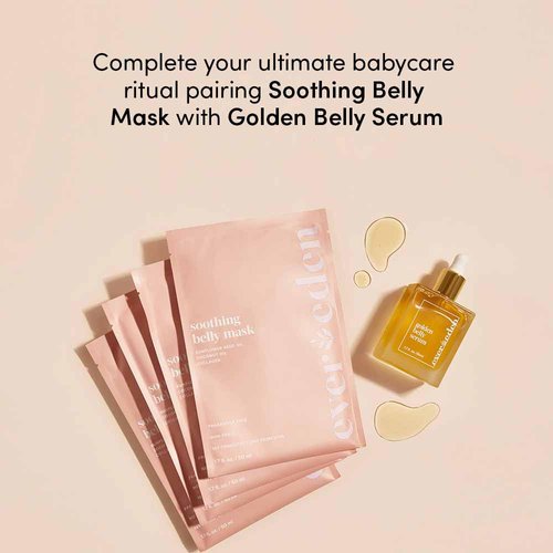 Evereden Soothing Belly Mask for Stretch Marks - One Size | 1 count | Belly Mask for Pregnancy | Clean Pregnancy Skincare | Non-toxic and Fragrance Free | Valentine Gifts for Women