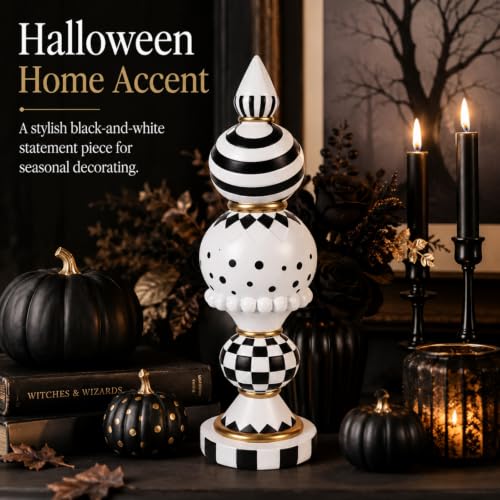 Black and White Checkered Fall Halloween Table Mantle Home Decor - Variation of THIS Listing