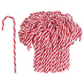 150 Pcs Plastic Christmas Candy Cane Ornaments - Red & White Hanging Decor