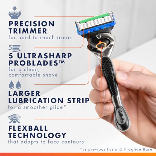 Gillette Fusion5 ProGlide Razor Blade Refills for Men - Pack of 5