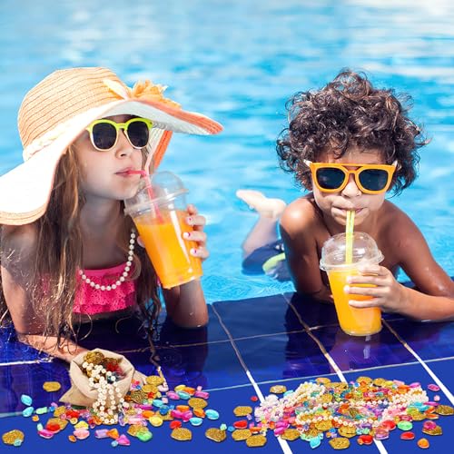 Small Pirate Treasure Pool Toys Set – Gems, Coins & Pearls, 246 pcs