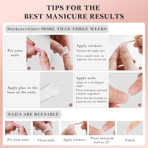 24 Pieces Short Almond Press On Nails with Maple Leaf Design - Reusable Gel Stickers for Autumn Fashion