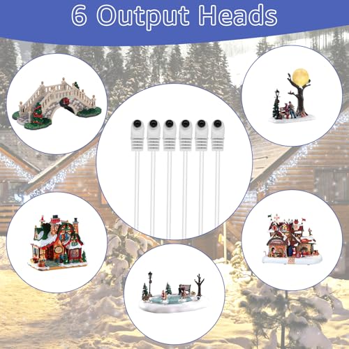 6-Way 4.5V Power Adapter for Lemax Christmas & Halloween Village Decorations
