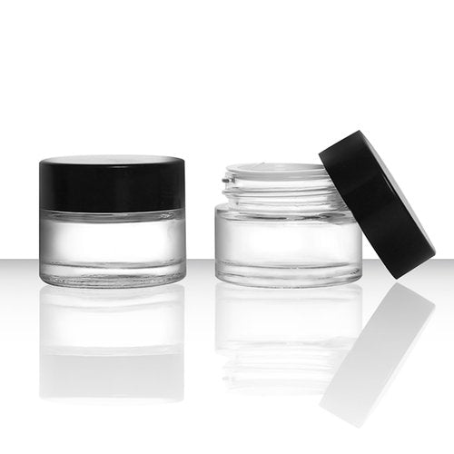 HningBuyox 70 Pack Glass Sample Container, 10ml Empty Jars with Lids, 10 Gram Tiny Sample Jar Lip Balm Containers for Cosmetics, Lotion, Cream, Makeup, Samples, Wax, Skincare, Travelling, Retail Store