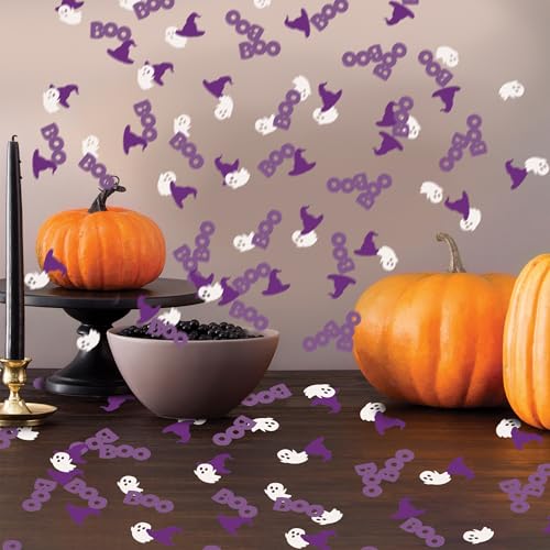 Halloween Confetti Decorations 100Pcs Party Table Scatter - Ghost Witches BOO