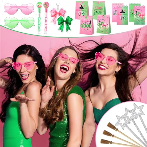 73-Piece Halloween Witch Party Favors Set Pink Green Decorations Gifts