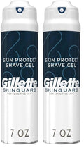 Gillette SkinGuard Shave Gel for Men, 7 oz Skin Protect Shave Gel with Shea Butter and Vitamin E (Pack of 2)